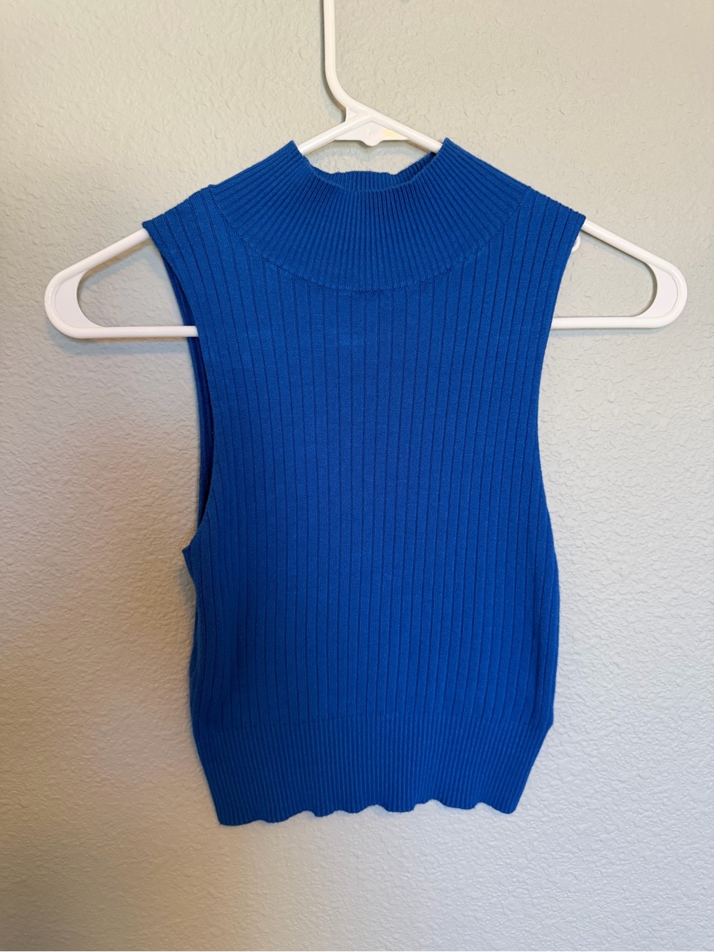 wild fable Ribbed Mock Neck Tank - Royal Blue